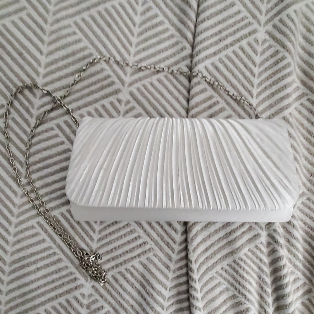 Satin wedding clutch